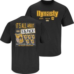 Pittsburgh Football Fans. Dynasty EST. 1974 Black T-Shirt Size Small